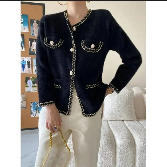 #70 SNOWFLAKE NEW YORK DOUBLE BREATED BLACK BLAZER JACKET SIZE SMALL MEDIUM - Picture 1 of 9